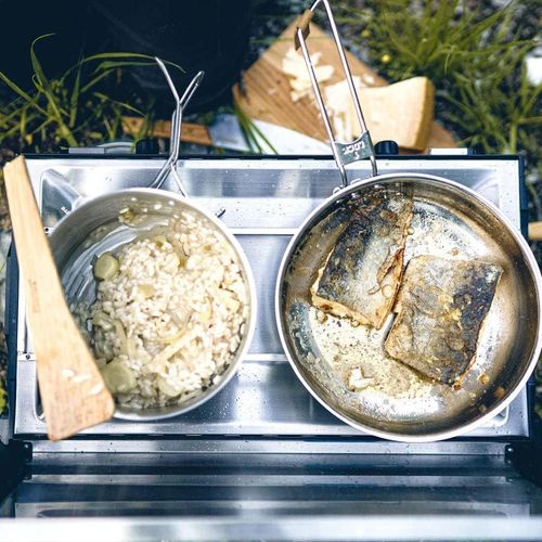 Famanu Kochtopfset Campfire Large - Set mit 3 Töpfen für Camping