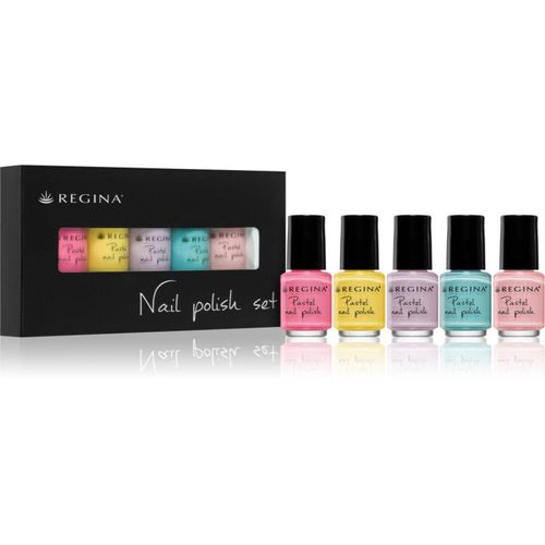 Regina Pastel nagellak set verschillende tinten 113, 143, 57, 144, 145 5x4 ml