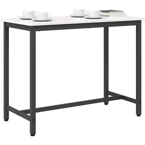 Tisch Weiß 100 x 50 x 77 cm Ingenieure Holz und Stahl