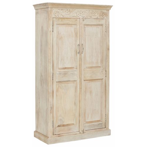 Garderobenschrank OTTO HOME "Devdan", braun, B:100cm, Schränke, Garderobenschrank, mit dekorativen Fräsungen oben, Breite 100 cm, viel Stauraum, Topseller