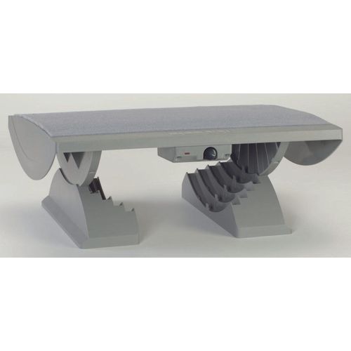 MAUL Fußstütze beheizbar Kunststoff mit Teppichbelag grau