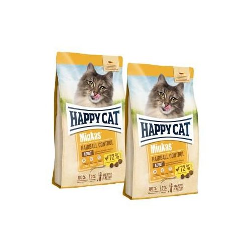 HAPPY CAT Minkas Trockenfutter Katze Adult, Hairball Control, Geflügel 2x10 kg