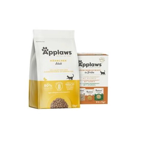 Applaws Adult Mischfütterungs-Set Applaws Adult Huhn 2kg + Applaws Multipack Adult Huhn Variation 12x70g