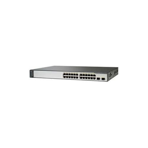 Cisco Catalyst 3750 24PS-S PoE Switch SMI, IEEE 802.1s, IEEE 802.1w, IEEE 802.1x, IEEE 802.3ad, IEEE 802.3af, IEEE 802.3x, 12000 Eintragungen, 32 Gbit/Sek, 0.1 Gbit/Sek, SSHP, SNMP, RMON, NTP, TFTP, Telnet, DHCP, DTP, PAgP, LACP, RSTP, HSRP, IPv6, DVMRP, VTP, IGMP, TCP/UDP