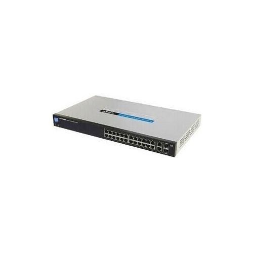 Cisco 24-Port 10/100 + 2-Port Gigabit Smart Switch, L2, gemanaged, 28, 26, 28, 8000 Eintragungen, 8.8 Gbit/Sek, 1 Gbit/Sek