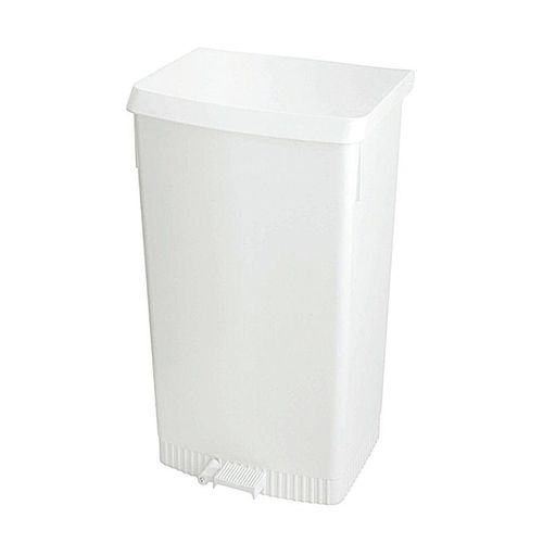 Tritt-Mülleimer mit Beutelhalter - Weiß