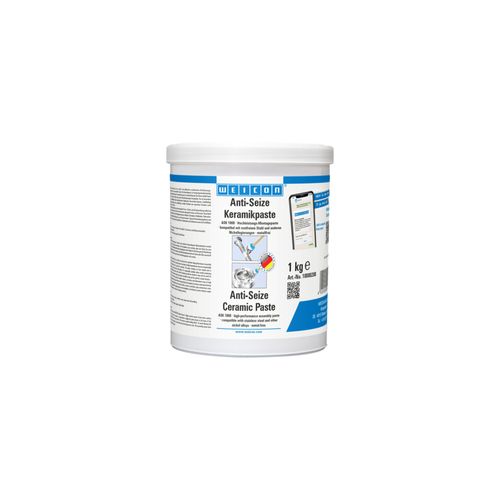 WEICON Anti-Seize Keramikpaste, metallfreie Schmier- und Trennmittelpaste, 1 kg, weiß (10000208)