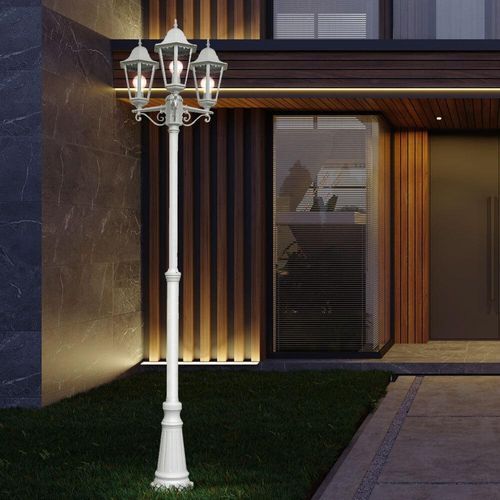 LED ALU Stehleuchte in weiß für den Außenbereich