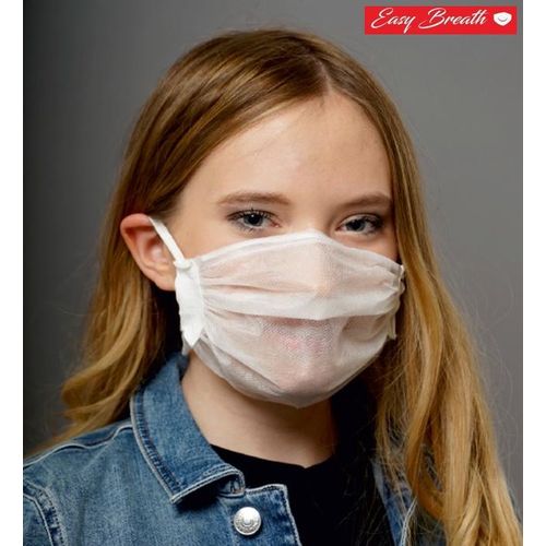 Easy Breath Mund-Nasen-Maske (20 Stück), atmungsaktiv, waschbar, mit Bügel