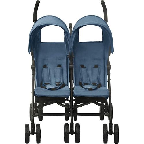vidaXL Geschwisterwagen Marineblau Stahl