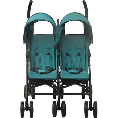 vidaXL Geschwisterwagen Grün Stahl