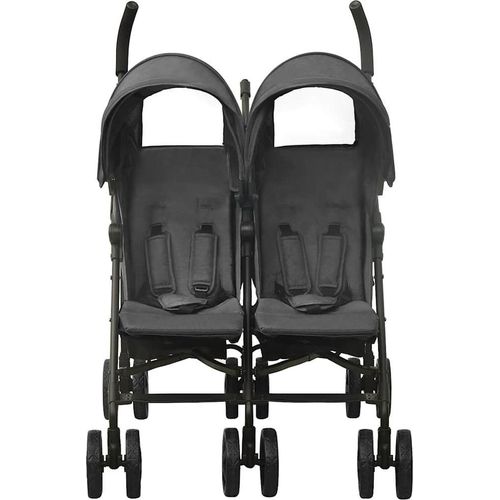 vidaXL Geschwisterwagen Anthrazit Stahl