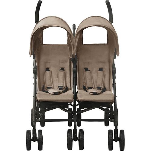 vidaXL Geschwisterwagen Taupe Stahl