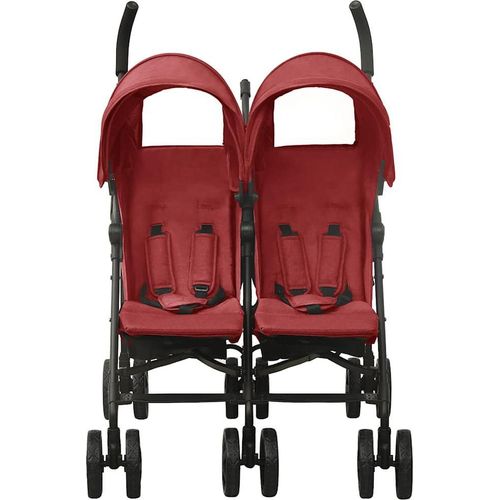 vidaXL Geschwisterwagen Rot Stahl