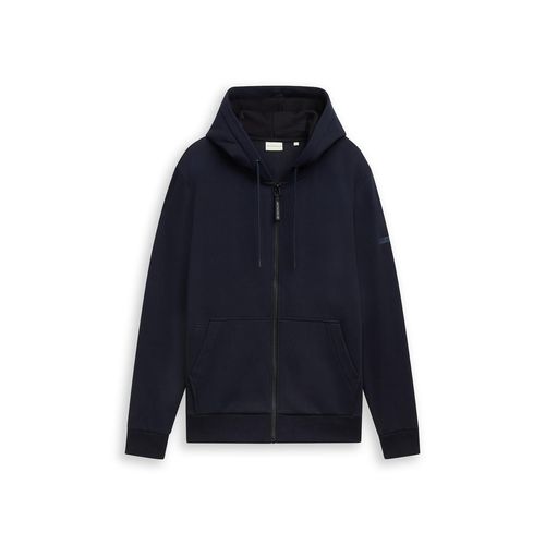 TOM TAILOR Herren Basic Hoodie Sweatjacke, blau, Uni, Gr. XXXL