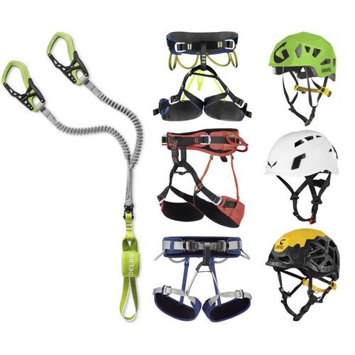 Edelrid Set bestehend aus Klettersteigset Cable Comfort + Gurt und Helm Ihrer Wahl