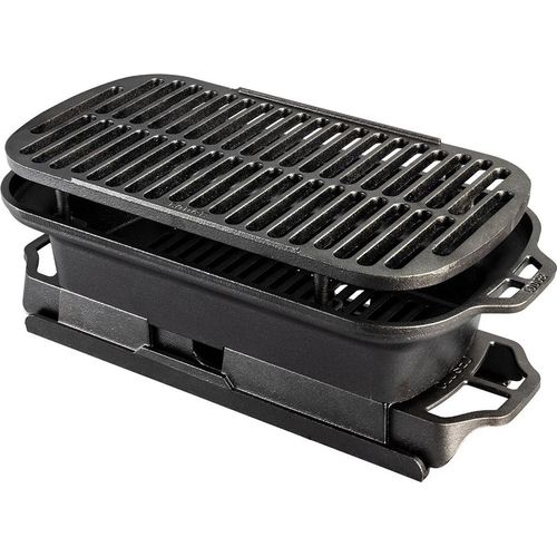 GRILLFASS Gusseisen Tischgrill Standgrill Kohle BBQ