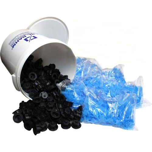 Karl Dahm 150 Zughauben schwarz + 1500 Gewindelaschen 3 mm 12513