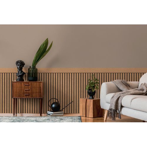 Vliestapete LIVING WALLS "Wallpanel Tapete Wandpaneele Mustertapete Holzpaneele Natur", braun, B:1,06m H:0,02m L:5m, Vlies, Tapeten, Vliestapete Holz-Optik für Schlafzimmer Küche Wohnzimmer Wandpaneele