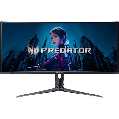 ACER Curved-Gaming-OLED-Monitor "X34 X5", Energieeffizienz: F (A-G), schwarz, B:81,17cm H:36,12cm T:11,09cm, Monitore
