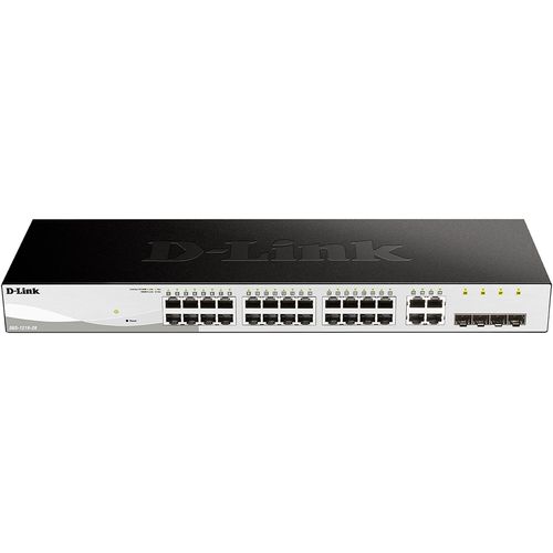 D-LINK Netzwerk-Switch "DGS-1210-28 28-Port Layer2 Smart Managed Gigabit Switch", schwarz, B:25cm H:8cm, Netzwerk-Switches