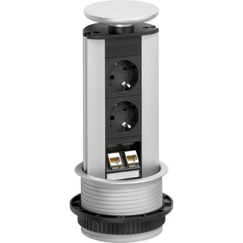 EVOLINE® PORT DATA 8031138 2-fach versenkbare Steckdose 2x CAT6, silber