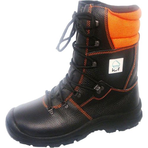 Forstschutz-Lederstiefel S2 schwarz-orange
