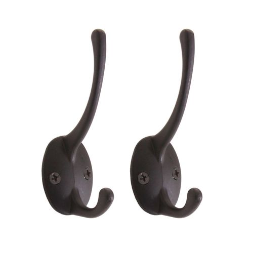 2er-Set Garderobenhaken MCW-C75, Haken Wandhaken Kleiderhaken Set