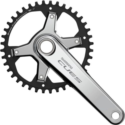 Kurbelgarnitur CUES FC-U6030-1 "Polished Silver Edition", 10/11-fach, 42T, 175 mm