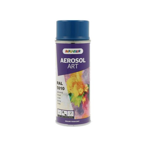 Buntlackspray AEROSOL Art enzianblau glänzend RAL 5010 400 ml Spraydose ; European Aerosols (722561)