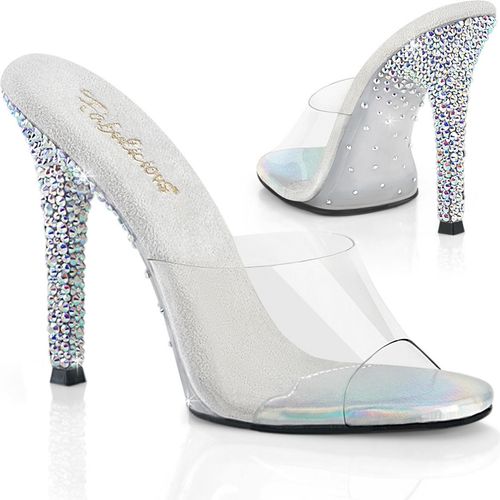 GALA-01DSP Damen Slipper von Fabulicious, Transparent EU 41, US 11