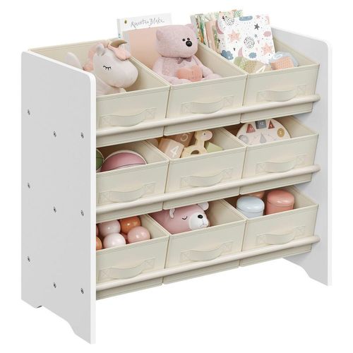 Mid.you Kinderregal , Weiß, Beige , Holzwerkstoff , 3 Fächer , 62.5x60x29.5 cm , stehend , Kinder- & Jugendzimmer, Kindermöbel, Kinderregale