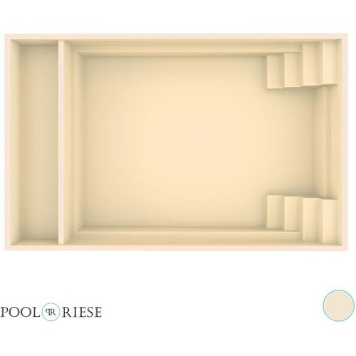 Poolriese GFK-Pool Bahama 600 6,10 m x 3,75 m x 1,50 m sand