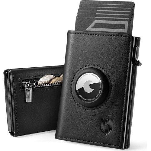 DODENSHA AirTag Geldbörse Herren RFID Schutz Kartenetui Münzfach Slim Wallet Men