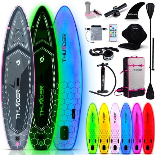 THUNDER® Thunder Mossa Stand Up Paddle Board LED RGB 320 x 75 x 15 cm 150 kg