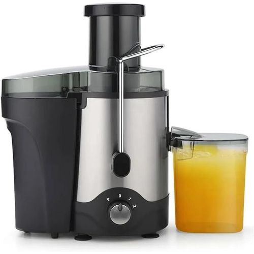 entsafter für obst und gemüse, 600W elektrische saftpresse aus edelstahl, 75mm füllöffnung, 3 geschwindigkeiten, für frischen saft zu hause