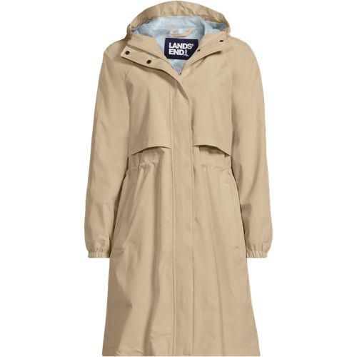 Verstaubarer wasserdichter Squall Regenmantel, Damen,  Weiß, Polyester, by Lands' End
