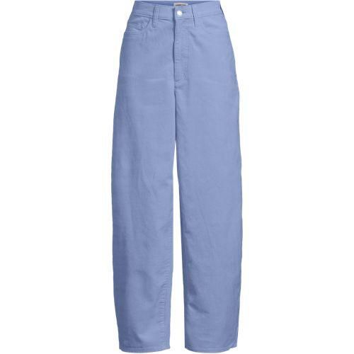 Barrel-Feincordhose, Damen,  Blau, Baumwolle, by Lands' End