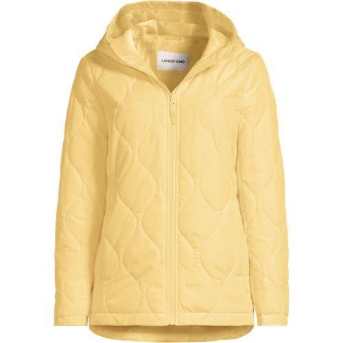 Isolierte Steppjacke FeatherFree, Damen,  Gelb, Polyester, by Lands' End