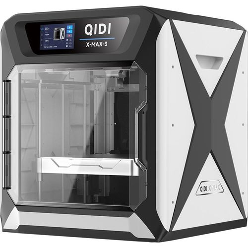 QIDI MAX3 3D-Drucker, hochpraezise und schnelle 3D-Druckmaschine in Industriequalitaet, 600 mm/s, schneller Druck mit 12,8 x 12,8 x 12,4 Zoll, rundum grosse 5,0-Zoll-Touchscreen-Unterstuetzung, vollautomatische Nivellierung und 65 ¡ãC Kammerwaerme, geeignet fuer ABS/ASA/ PETG/PA/PC/GF/CF/PLA/UltraPA/Nylon-Filament