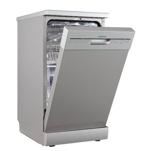 Geschirrspüler Spülmaschine freistehend oder unterbaufähig 45 cm Silber Respekta