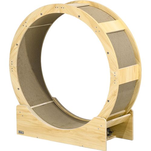 Katzenlaufrad 91 cm Katzenrad 91 cm mit Bremse, Kratzbrett, Eiche