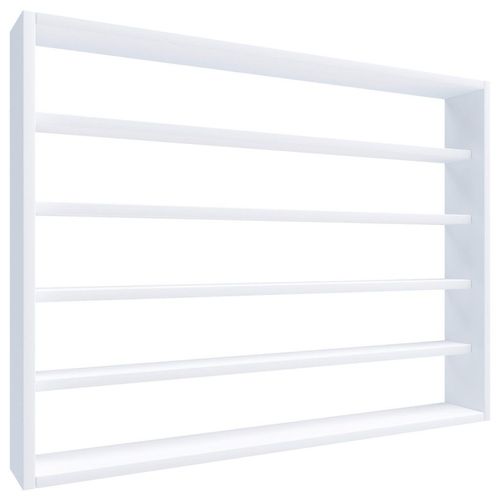 Mid.you Wandregal Osado, Weiß, Holzwerkstoff, 4 Fächer, 80x60x10 cm, hängend, Küchen, Küchenmöbel, Küchenregale