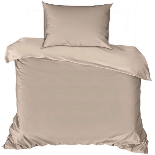 Bettwäsche , Beige , Textil , Uni , 135x200 cm , weiche und anschmiegsame Oberfläche , Schlaftextilien, Bettwäsche, Bettwäsche, Renforcé-Bettwäsche