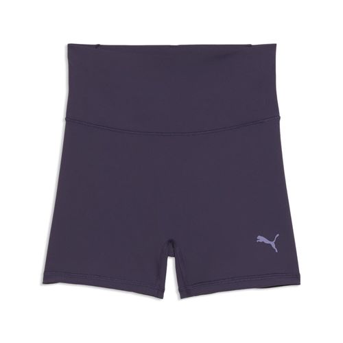 Trainingsshorts PUMA "SHAPELUXE Trainingsradlerhose Damen", Damen, Gr. L, Normalgrößen, deep plum lila, Obermaterial: 18% Elasthan, 82% Nylon, eng, Hosen
