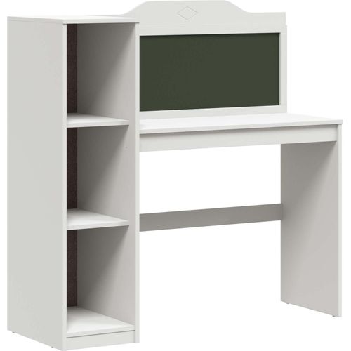 Schreibtisch mit offener Ablage und Kreidetafel ROROS Weiß