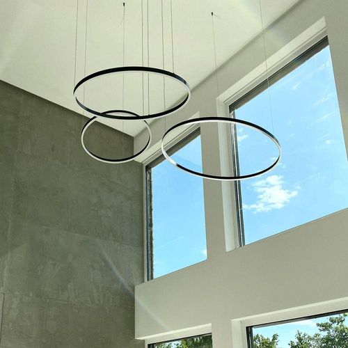 s.luce Ring 80 LED-Pendelleuchte direkt oder indirekt 5m Abhängung Gold Rund
