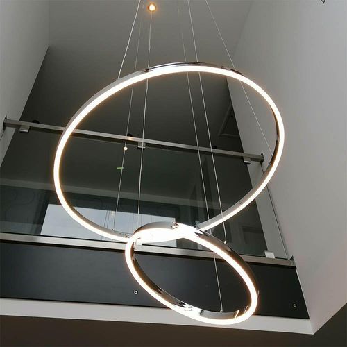 s.luce Ring 100 LED-Pendelleuchte direkt oder indirekt 5m Abhängung Schwarz Rund