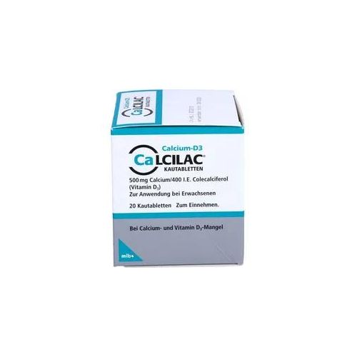 Calcilac Kautabletten 500 mg/400 I.e. 20 ST
