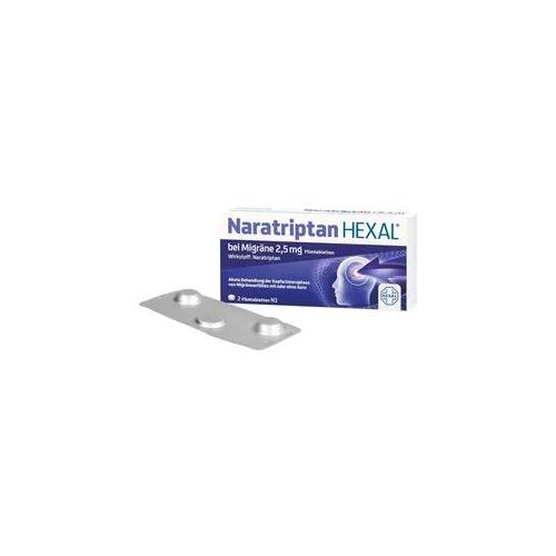 Naratriptan Hexal bei Migräne 2.5mg 2 ST